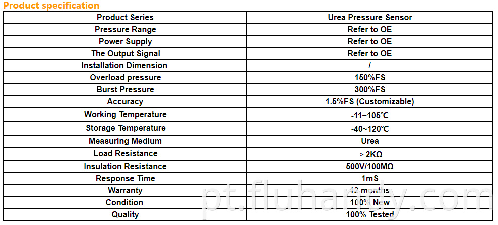 HM8500E Urea Pressure Sensor